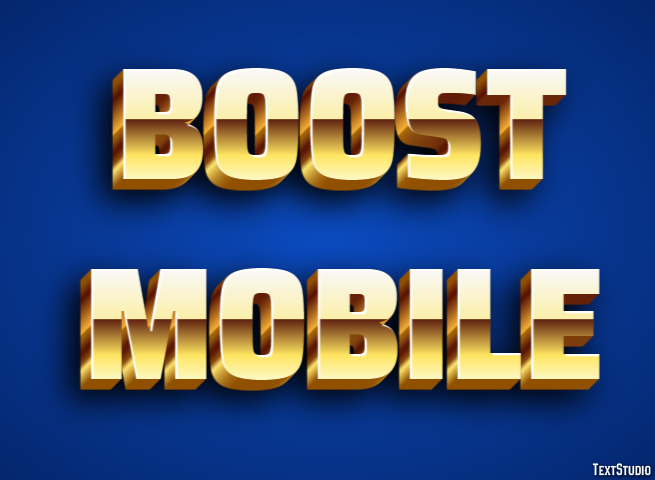 Boost Mobile Efeito de texto