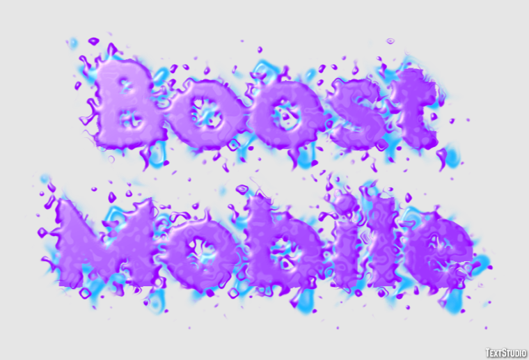 Boost Mobile Efeito de texto