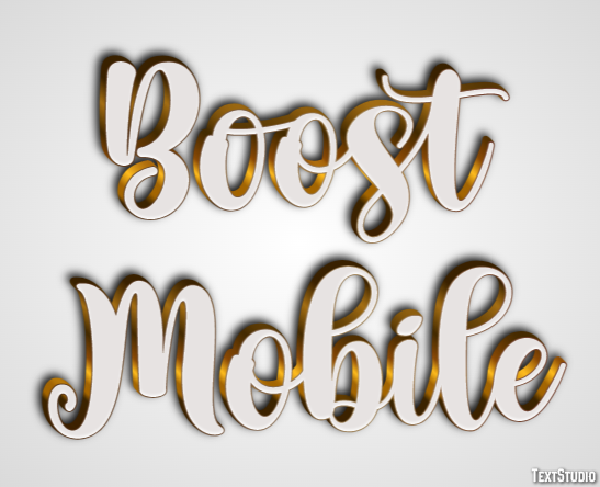 Boost Mobile Efeito de texto