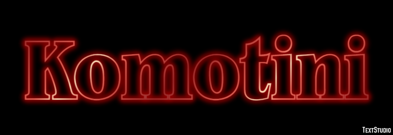 Komotini Effetto testo