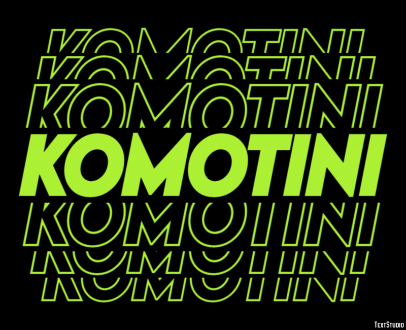 Komotini Efekt tekstowy