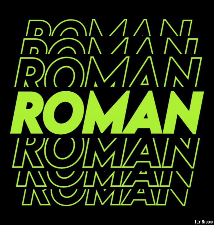 Roman Efeito de texto