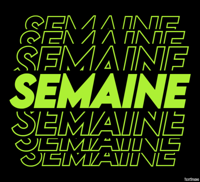 Semaine Effet de texte