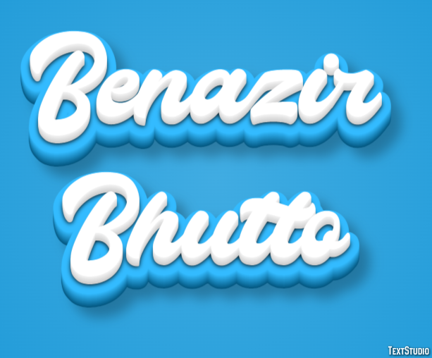 Benazir Bhutto Text Effect