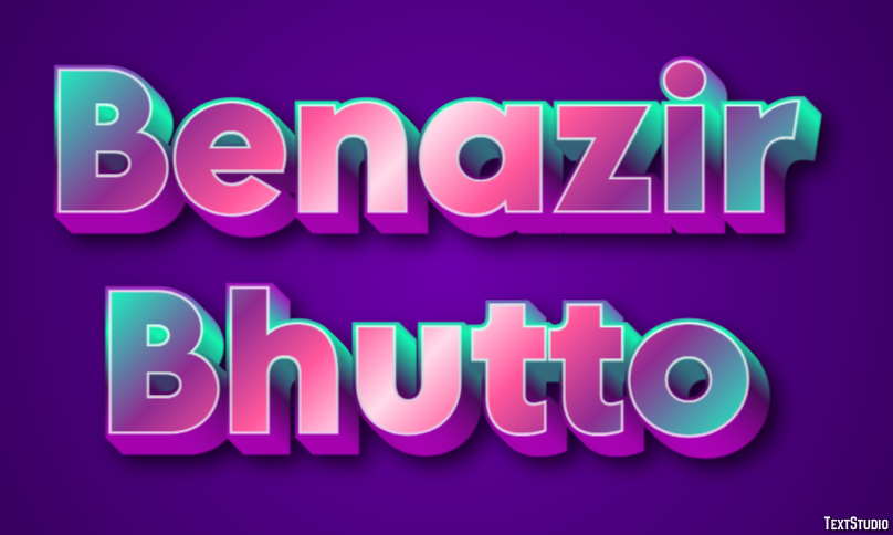Benazir Bhutto Text Effect