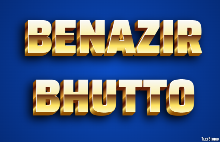 Benazir Bhutto Text Effect