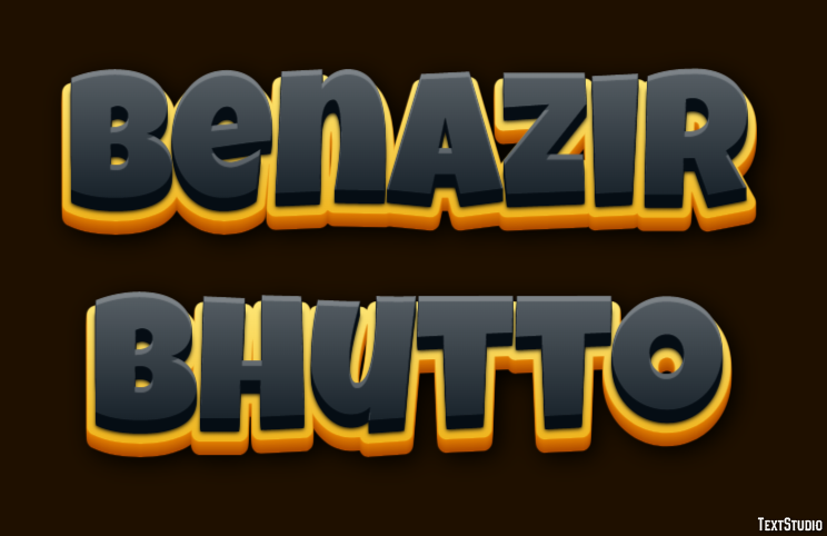 Benazir Bhutto Text Effect