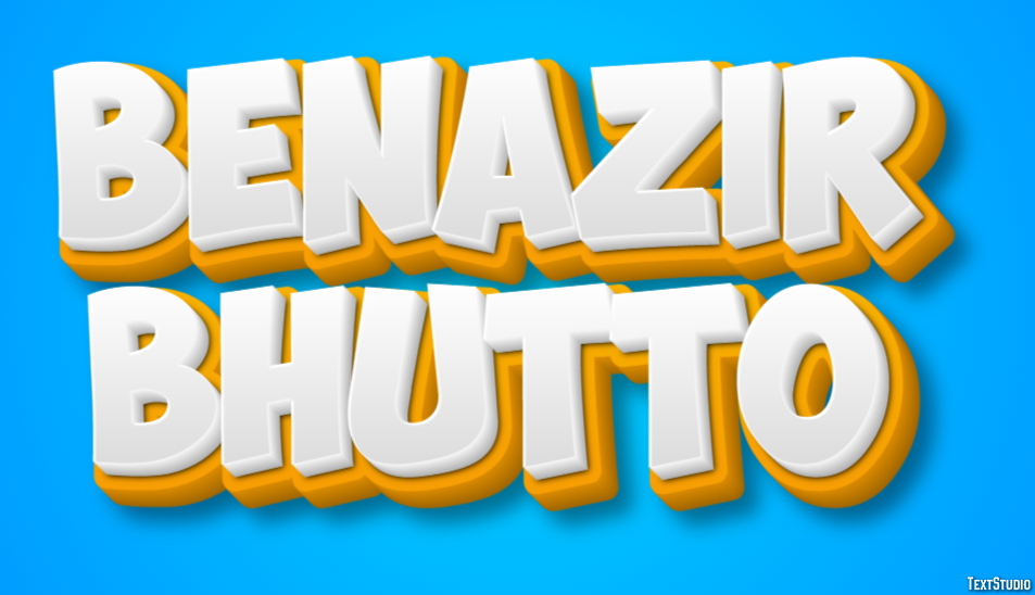 Benazir Bhutto Efeito de texto