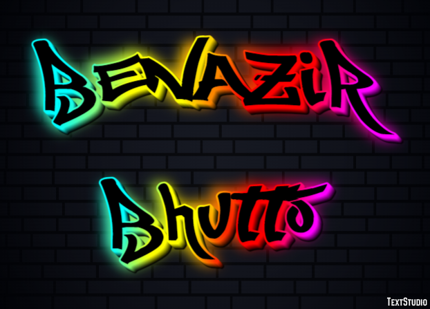 Benazir Bhutto Efeito de texto