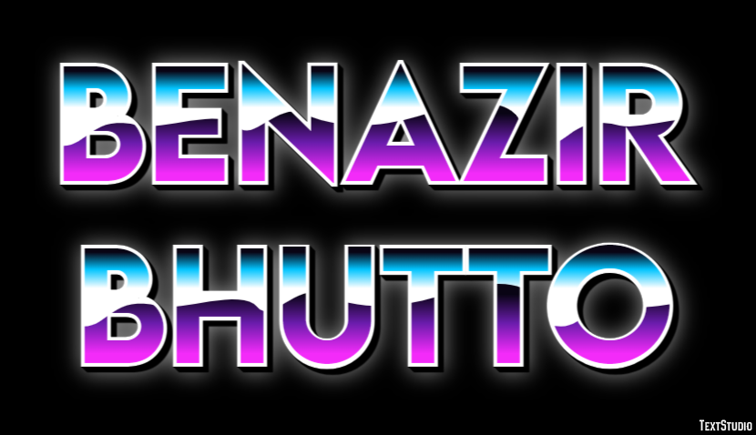 Benazir Bhutto Text Effect