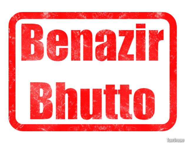 Benazir Bhutto Text Effect