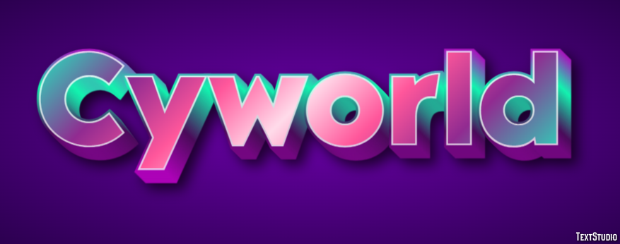 Cyworld Text Effect