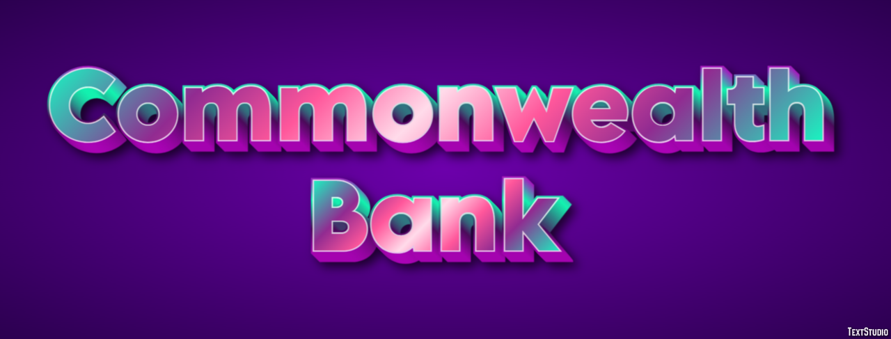 Commonwealth Bank テキスト効果