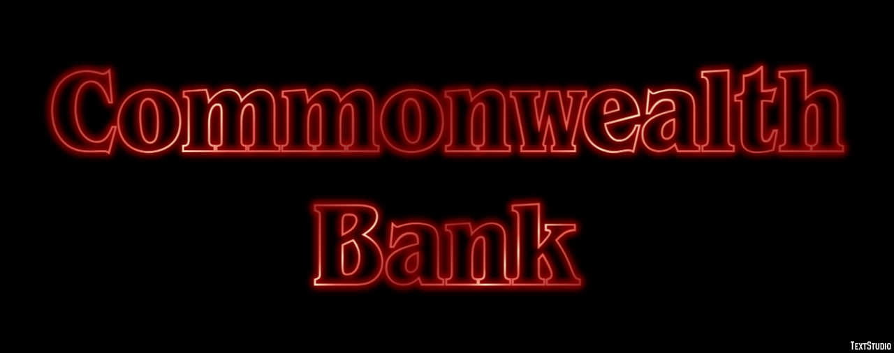 Commonwealth Bank Efecto de texto