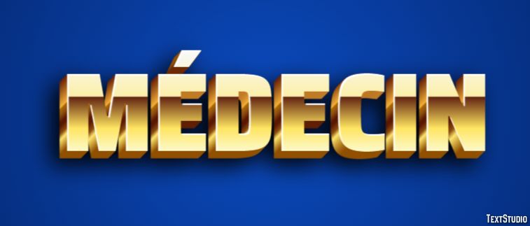 Médecin Efeito de texto