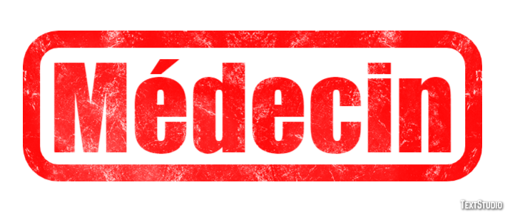 Médecin Effet de texte