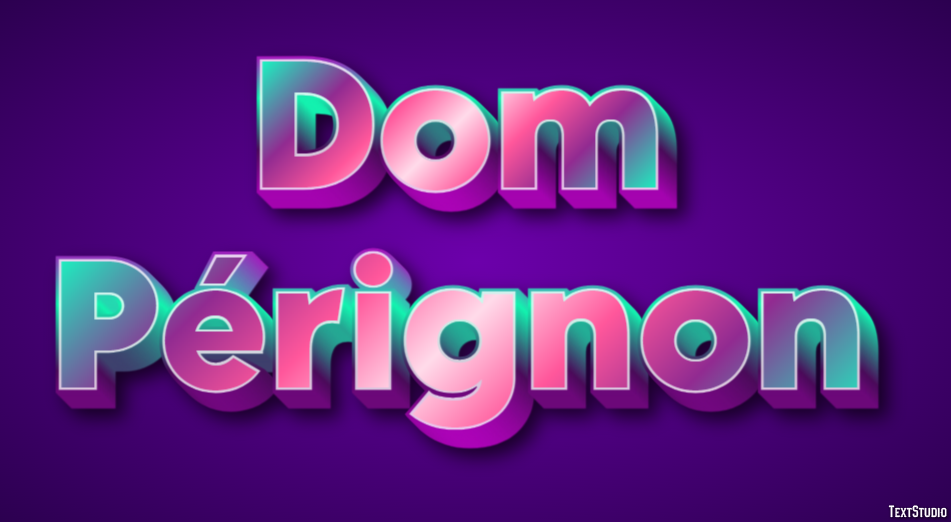 Dom Pérignon テキスト効果