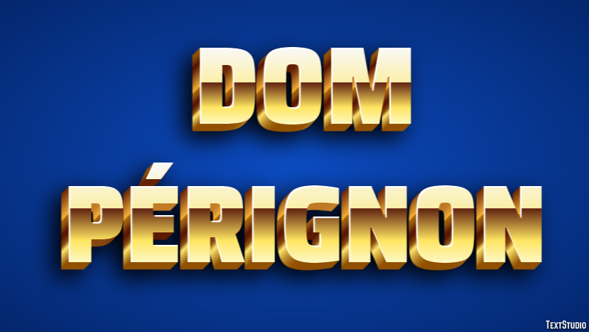 Dom Pérignon Эффект текста