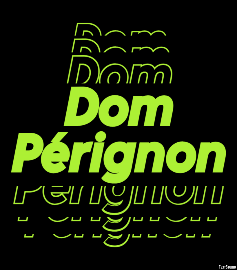 Dom Pérignon Efekt tekstowy