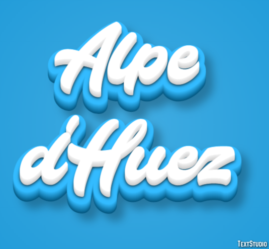 Alpe d'Huez Effetto testo