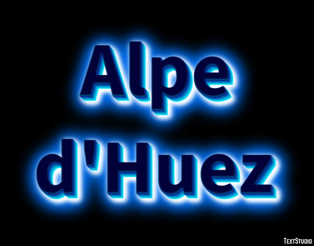 Alpe d'Huez Effetto testo
