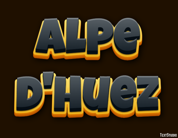 Alpe d'Huez Effetto testo