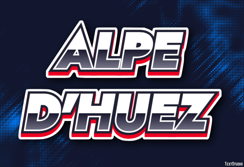 Alpe d'Huez Effetto testo