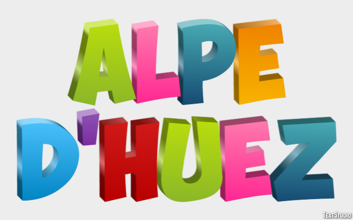Alpe d'Huez Effetto testo