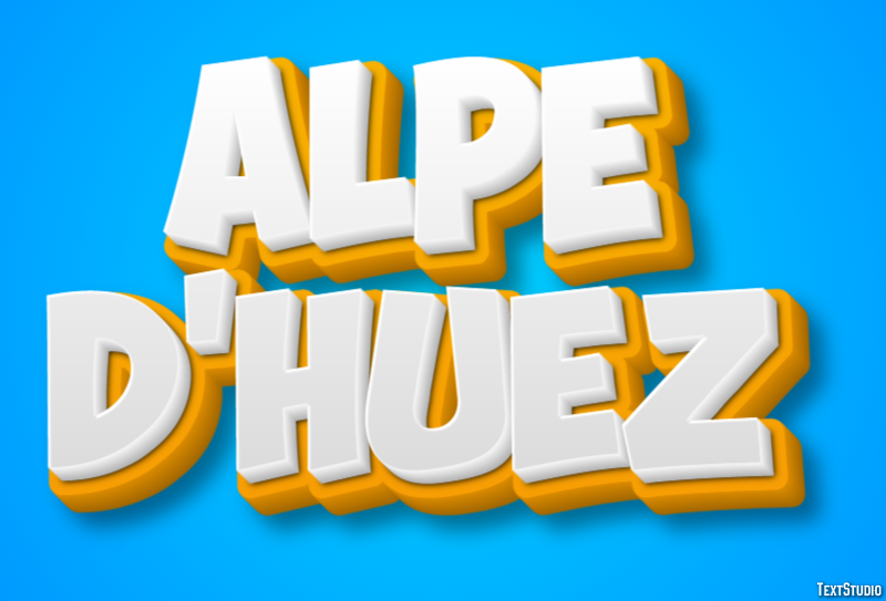 Alpe d'Huez Effetto testo