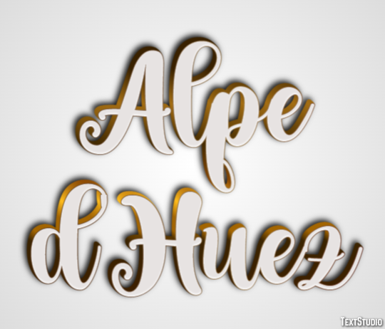 Alpe d'Huez Effetto testo