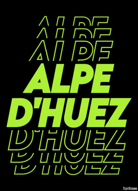 Alpe d'Huez Effetto testo