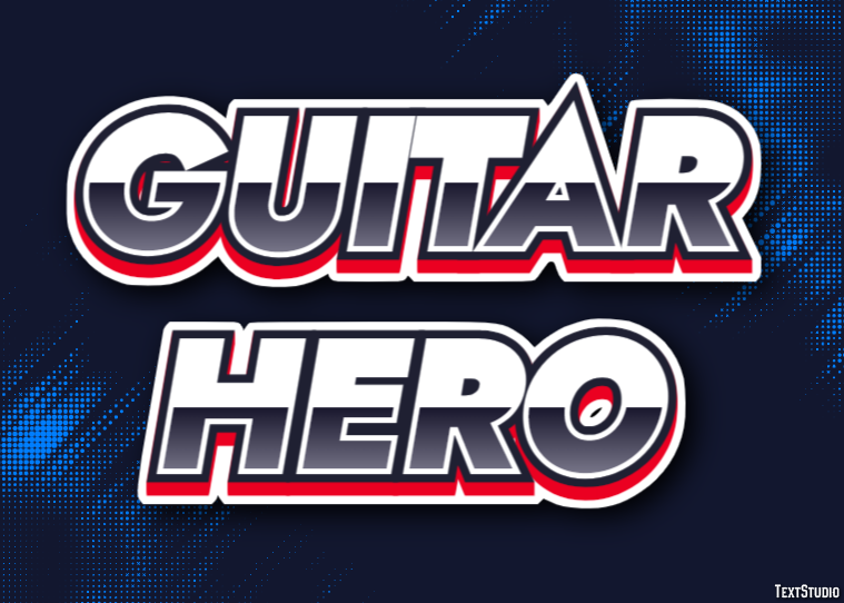Guitar Hero Effetto testo