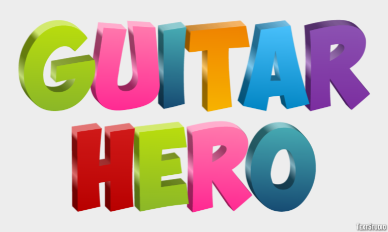 Guitar Hero Text effect