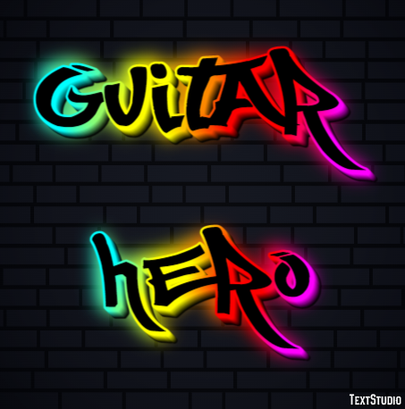 Guitar Hero Texteffekt