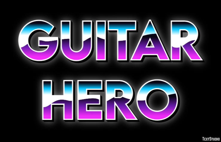 Guitar Hero Efecto de Texto