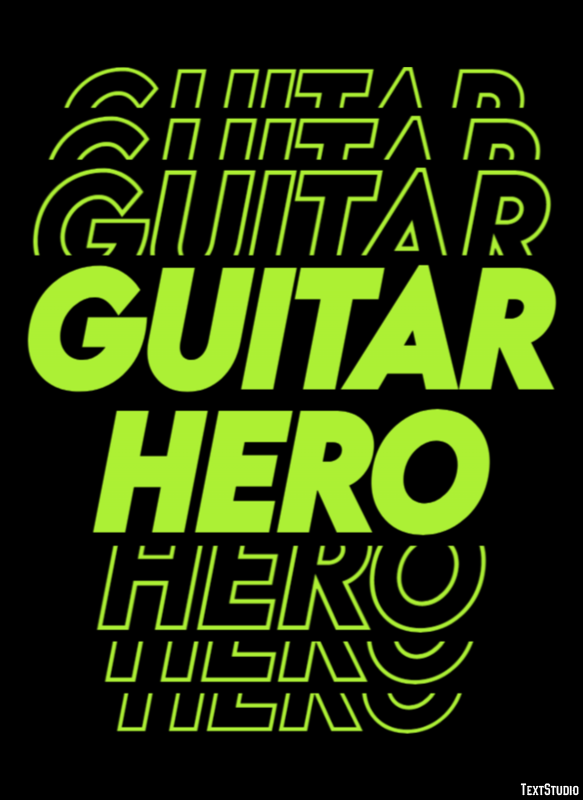 Guitar Hero Text effect