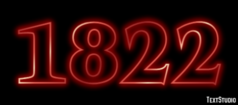 1822 Text Effect