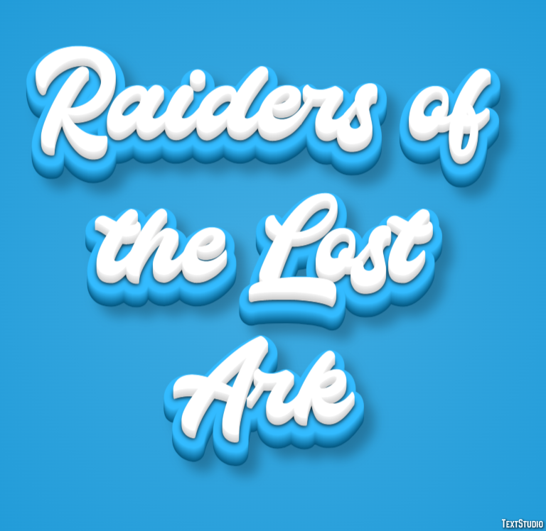 Raiders of the Lost Ark Text Effect