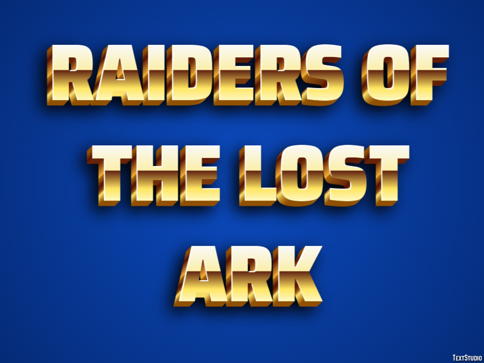 Raiders of the Lost Ark Text Effect