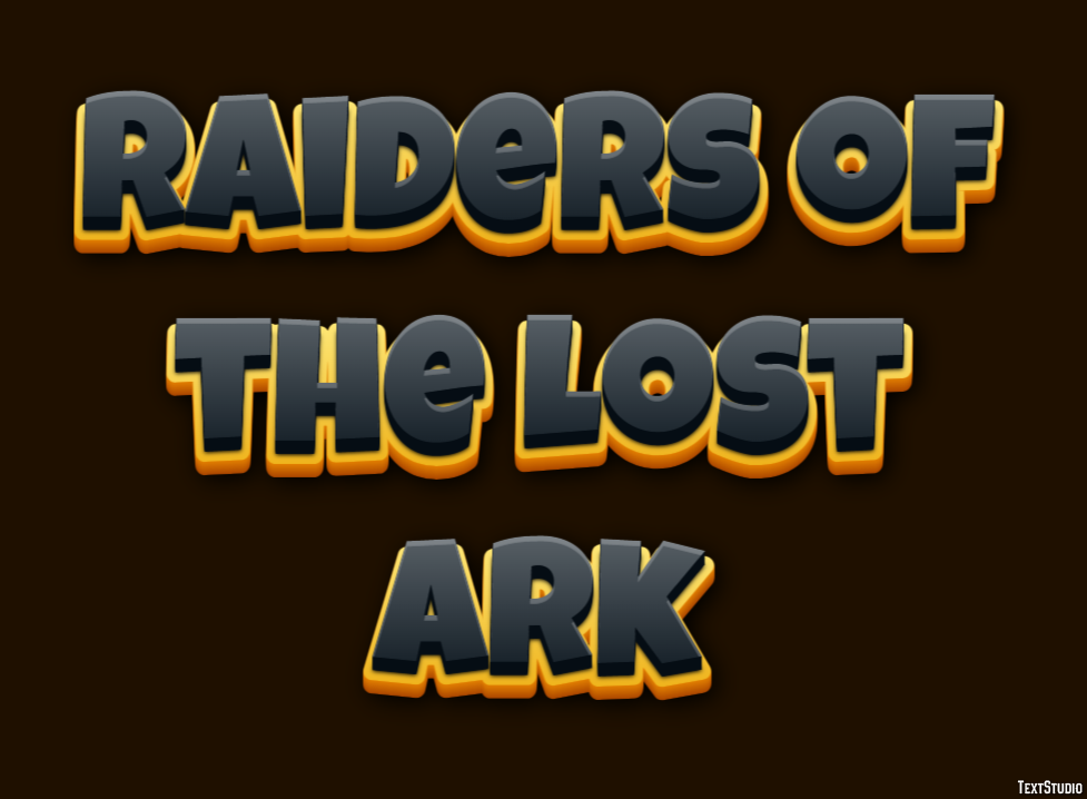 Raiders of the Lost Ark Text Effect