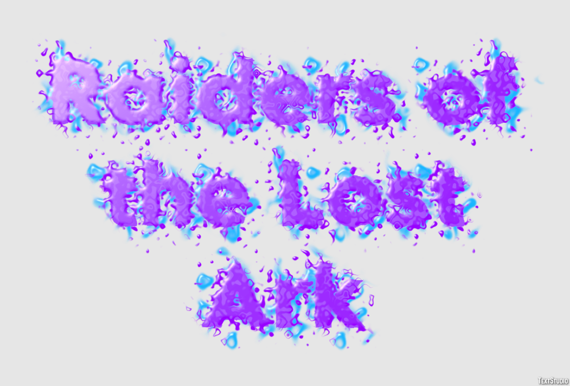 Raiders of the Lost Ark Text effect