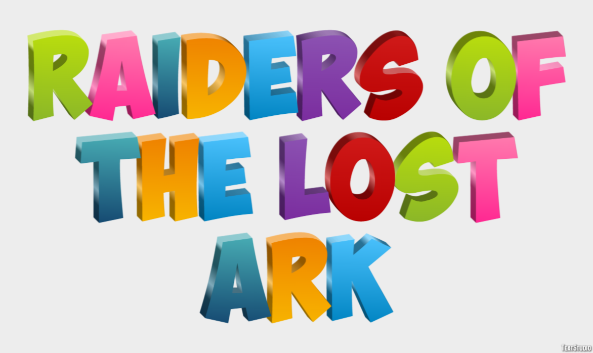 Raiders of the Lost Ark Text Effect