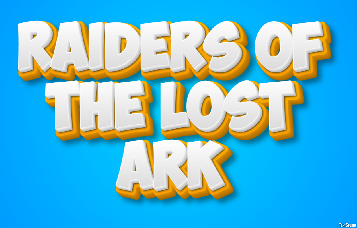 Raiders of the Lost Ark Text Effect
