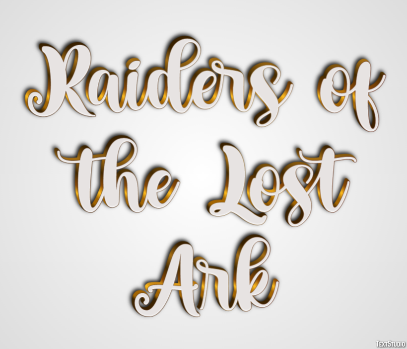 Raiders of the Lost Ark Text Effect