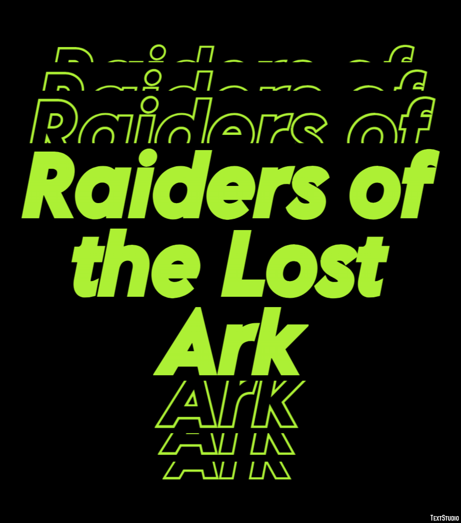 Raiders of the Lost Ark Text Effect