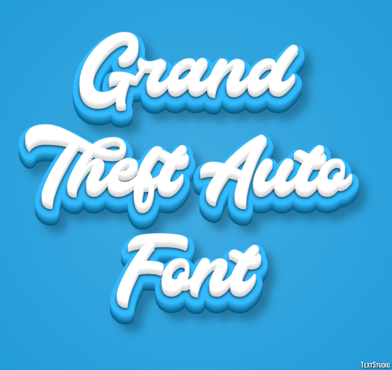 Grand Theft Auto Font テキスト効果