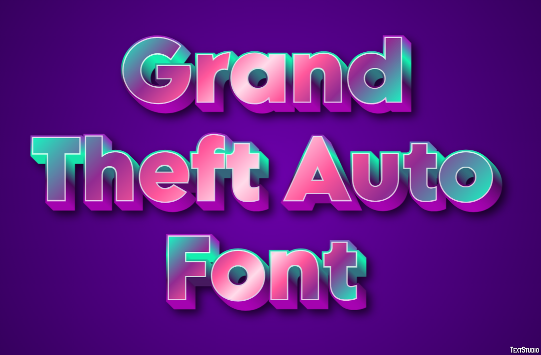 Grand Theft Auto Font Efeito de texto