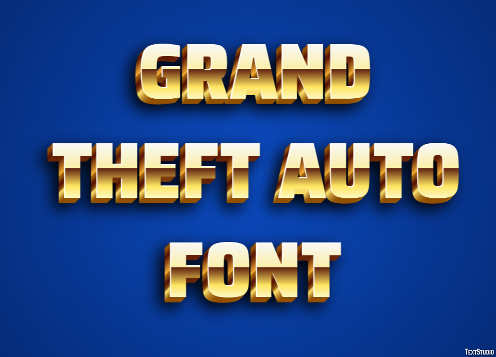 Grand Theft Auto Font Efeito de texto