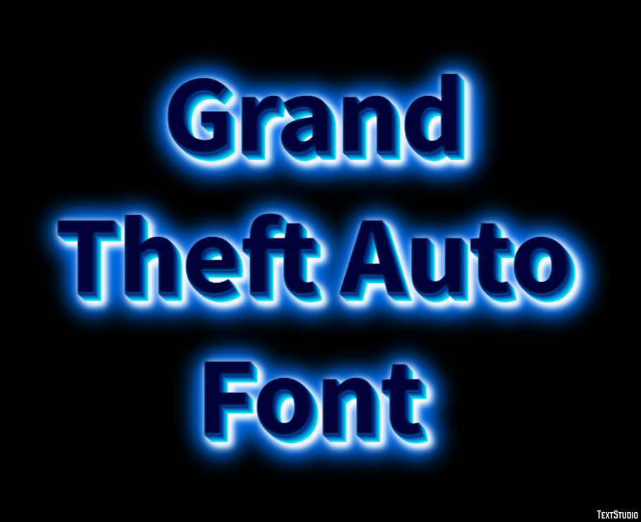 Grand Theft Auto Font テキスト効果