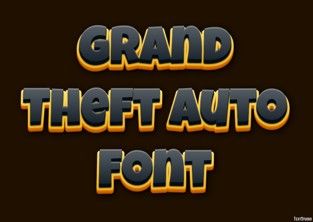 Grand Theft Auto Font Efeito de texto